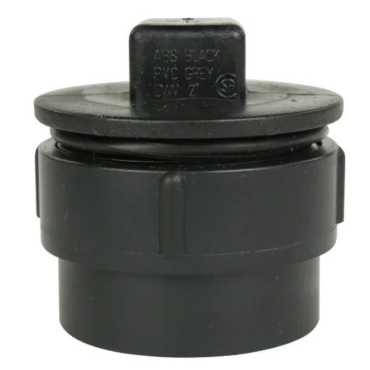 ABS Cleanout with Plug 2in - Black