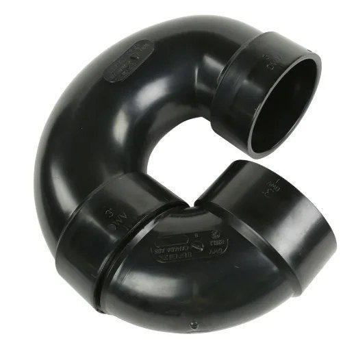 ABS P-trap 3in Less C/O Less Union - Black