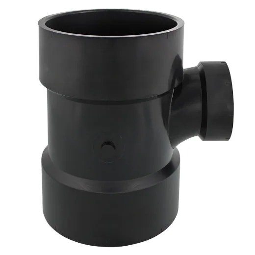 ABS Reducing Tee 4in x 4in x 2in - Black