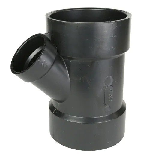 ABS Reducing Wye 4in x 4in x 2in - Black