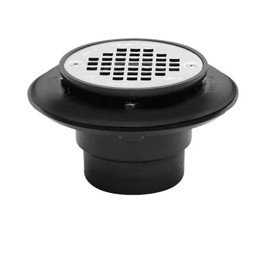 ABS Shower Drain Round Solvent Weld with S/S Grid - 2in