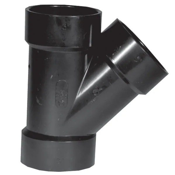 ABS Wye 45° x 4in - Black
