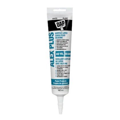Alex Plus Acrylic Latex Caulk Plus Silicone Tube 162 mL - White