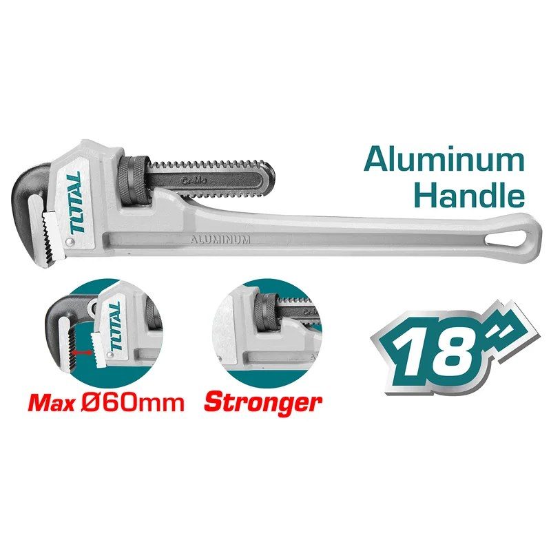 Aluminum Handle Pipe Wrench - 18 in.