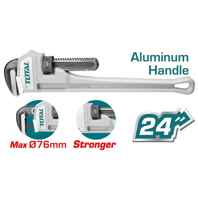 Aluminum Handle Pipe Wrench - 24 in.
