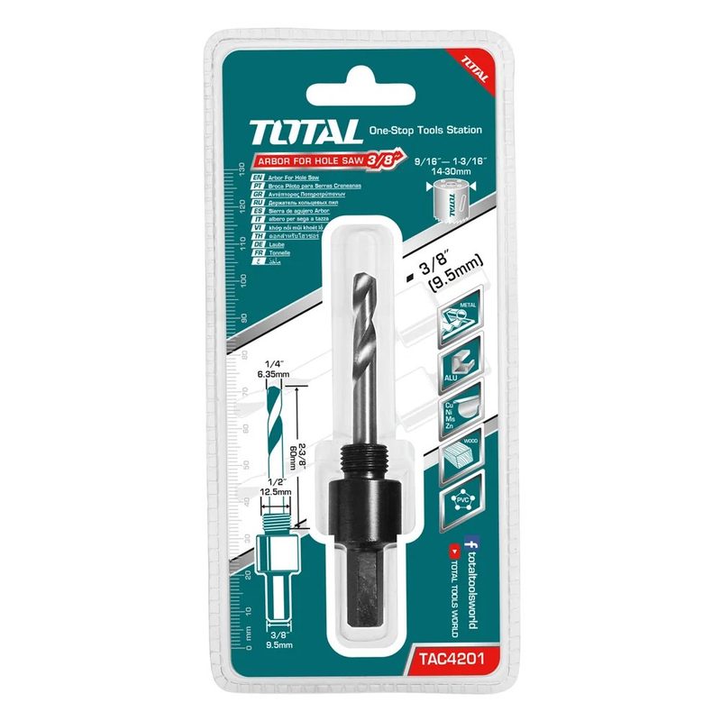 Arbor for Hole Saw - 3/8 in.