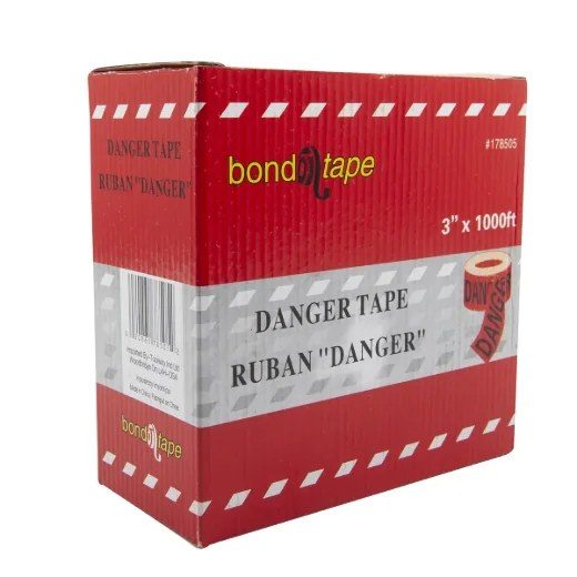 Barrier Danger Tape with Dispenser 3in x 1000ft - Red