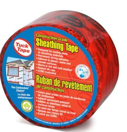 Cantech 20500 Tuck Tape Contractors' Sheathing Tape (Red) 60 mm x 55 m