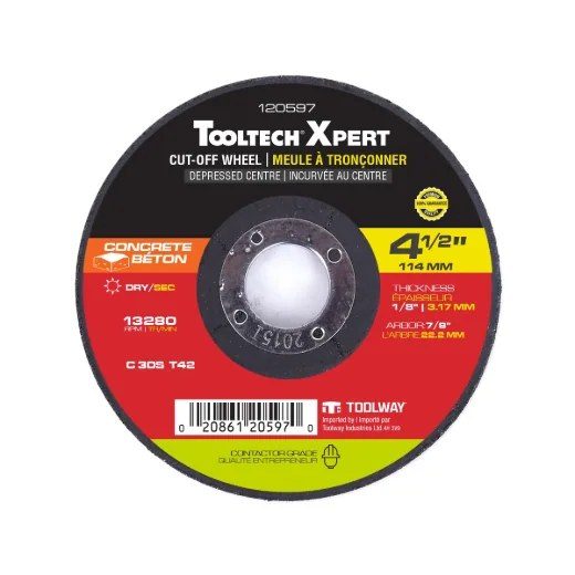 Cut-off Wheel Abrasive 4½in x 1/8in x 7/8in Concrete