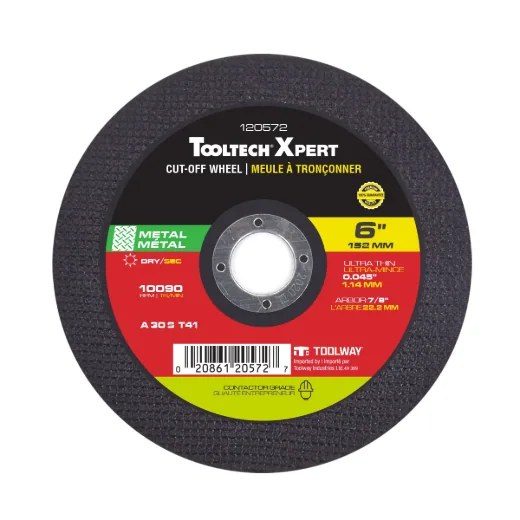 Cut-off Wheel Abrasive 6in x 0.045in x 7/8in Flat Inox