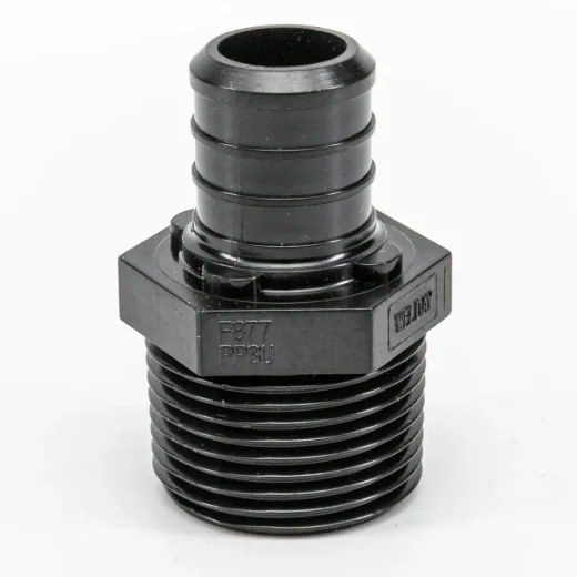 DAP Pex Poly Male Adapter Barb to MPT 1/2 x 3/4in - Black