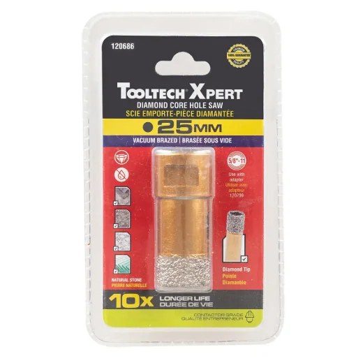 Diamond Core Hole Saw Bit 1in (25 mm) Thread 5/8-11
