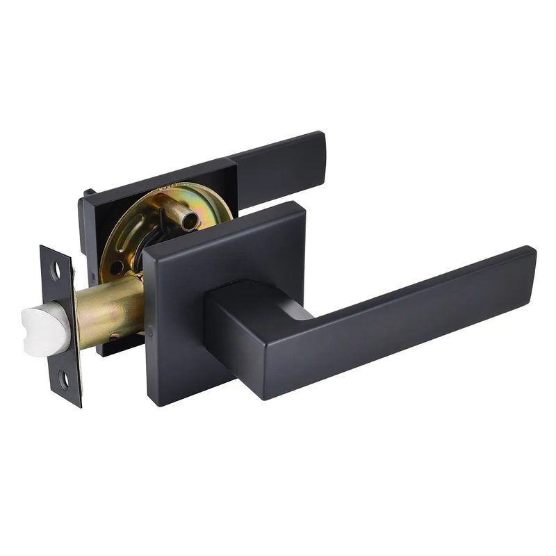Door Lock Lever Passage - Matte Black