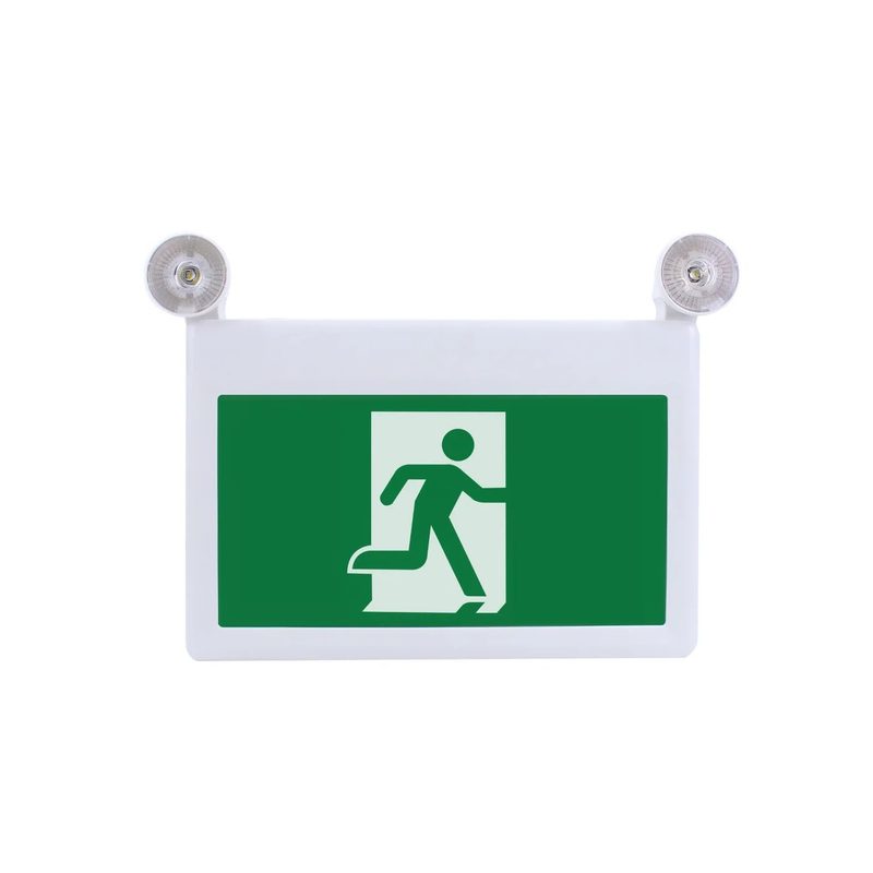 Exit Sign Running Man Combo Plastic 2-Head - 2hr Battery, CSA