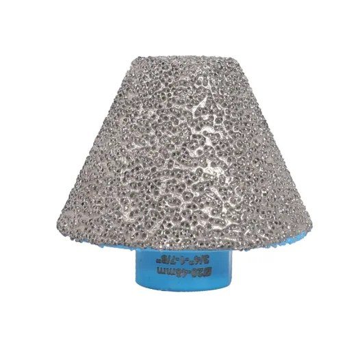 Flat Conical Vacuum Brazed Diamond Mill Bit 20~48 mm 5/8in-11 Thread 25-Grit