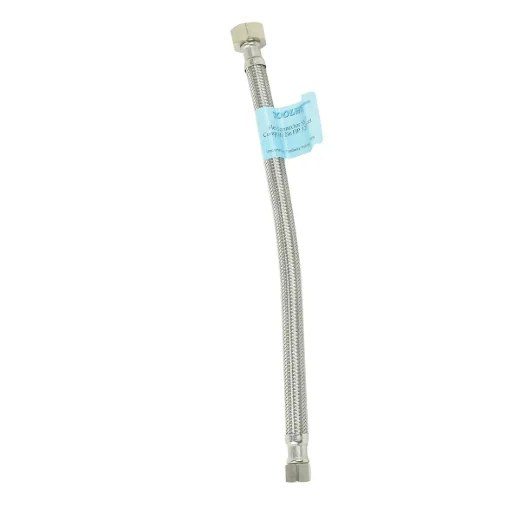 Flex Connector SS 3/8in Comp x ½in FIP 12in Faucet