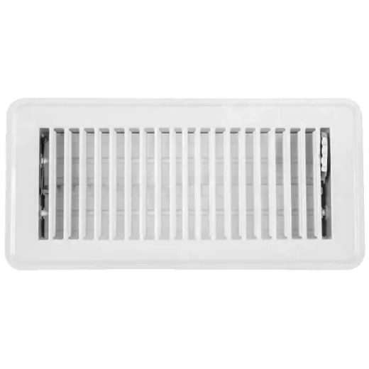 Floor Register Steel 4 x 10in - White