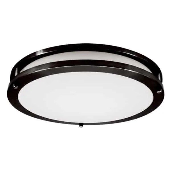 Flush Mount 15W 1200lm 5CCT - 12in, Black