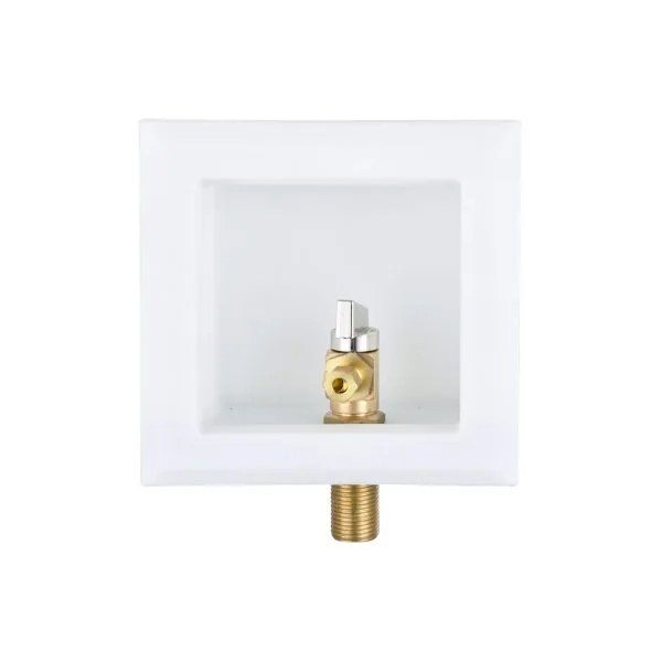 Ice Maker Outlet Box with 1/2" Mip/c x 1/4" OD Comp Valve