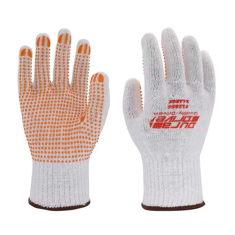 Knitted&PVC Dotted Gloves-xl