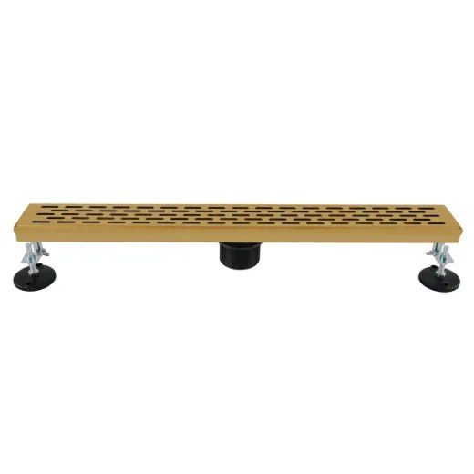 Linear Drain Slot Grille Grid Brick Style 24in Golden