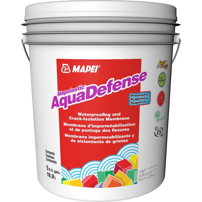 Mapei AquaDefense Premium Waterproofing & Crack-isolation Membrane - 18.9 L