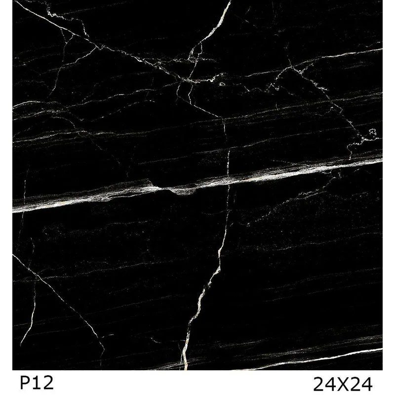 Nero Marquina 24" x 24" Polished