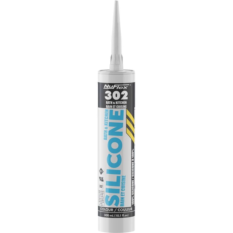Nuflex 302 Bath & Kitchen Silicone - White, 300 mL
