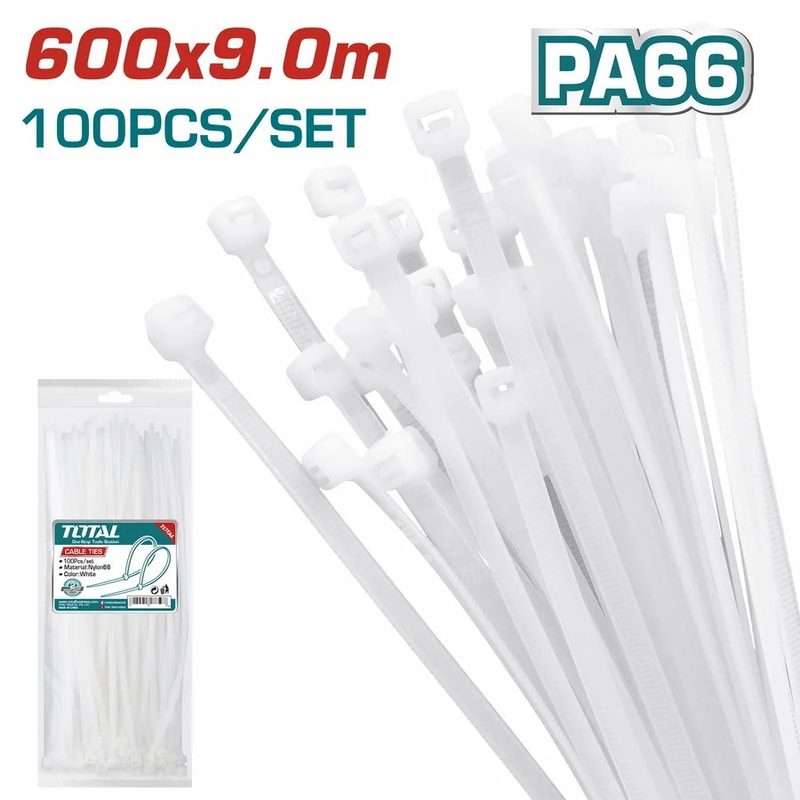 Nylon Cable Ties White (100-Pack) - 24 in.