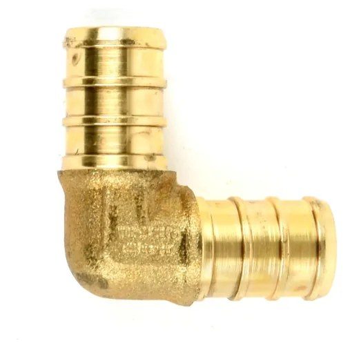Pex Brass 90° Elbow Barb to Barb - 1/2 x 1/2in