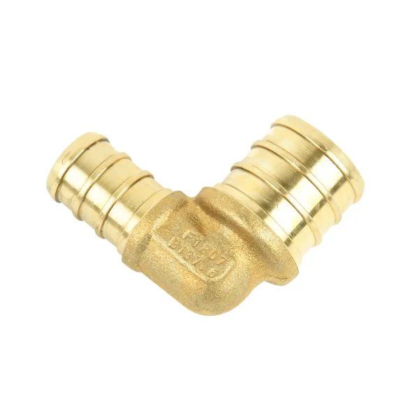 Pex Brass 90° Elbow Barb to Barb - 3/4 x 3/4in