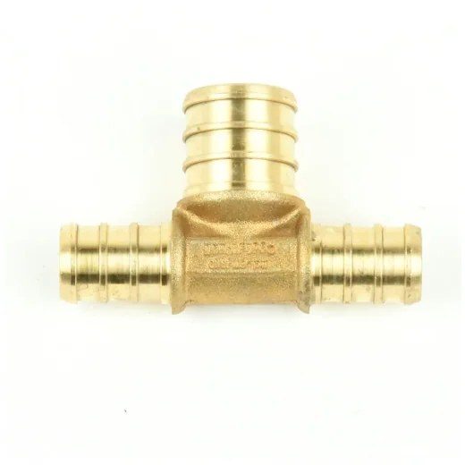 Pex Brass Tee Barb to Barb - 1/2 x 1/2 x 3/4in