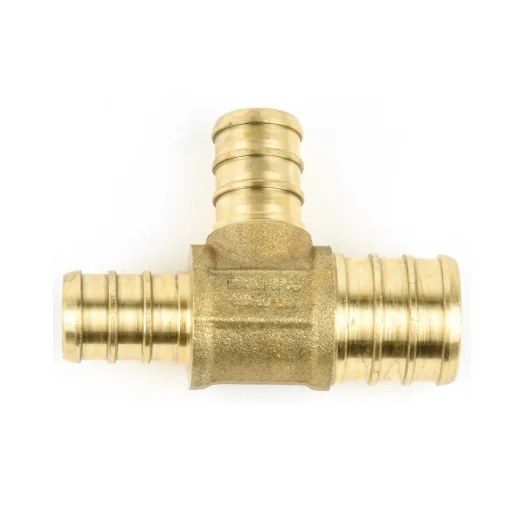 Pex Brass Tee Barb to Barb - 1/2 x 3/4 x 1/2in