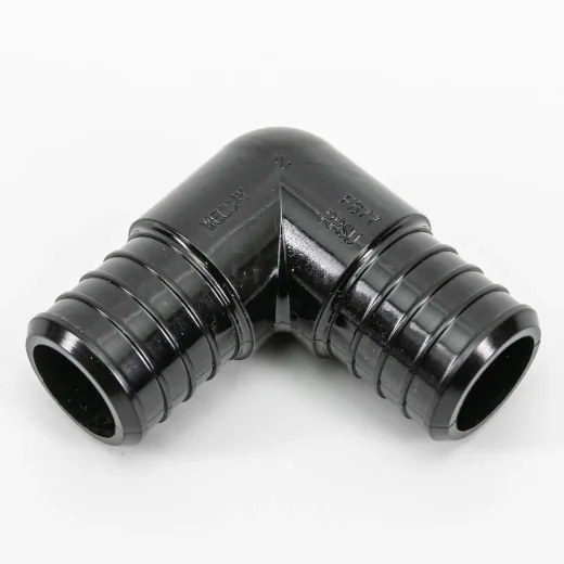 Pex Poly 90° Elbow Barb to Barb 1 x 1in - Black