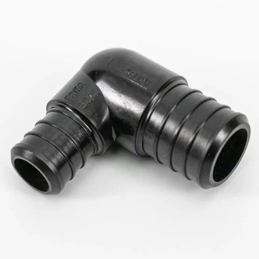 Pex Poly 90° Elbow Barb to Barb 3/4 x 1/2in - Black