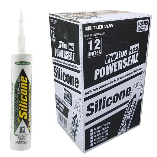 Proline 104 General Purpose 100% Silicone Sealant 300 mL Aluminum12