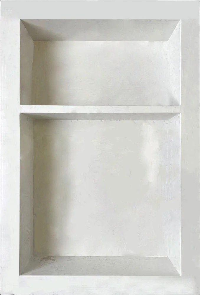 Pure Grey 16 x 24 Engineered Stone Niche with Shelf