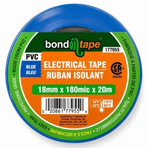 PVC Electrical Tape 18 mm x 20 m - Blue