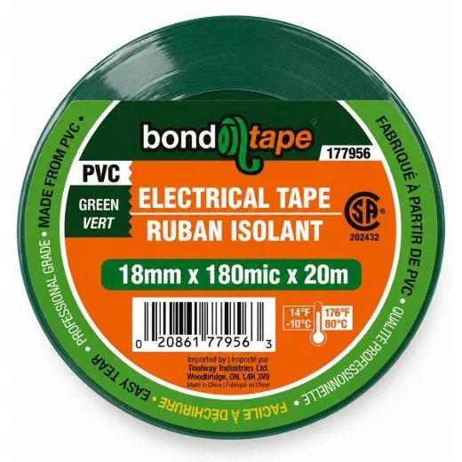 PVC Electrical Tape 18 mm x 20 m - Green