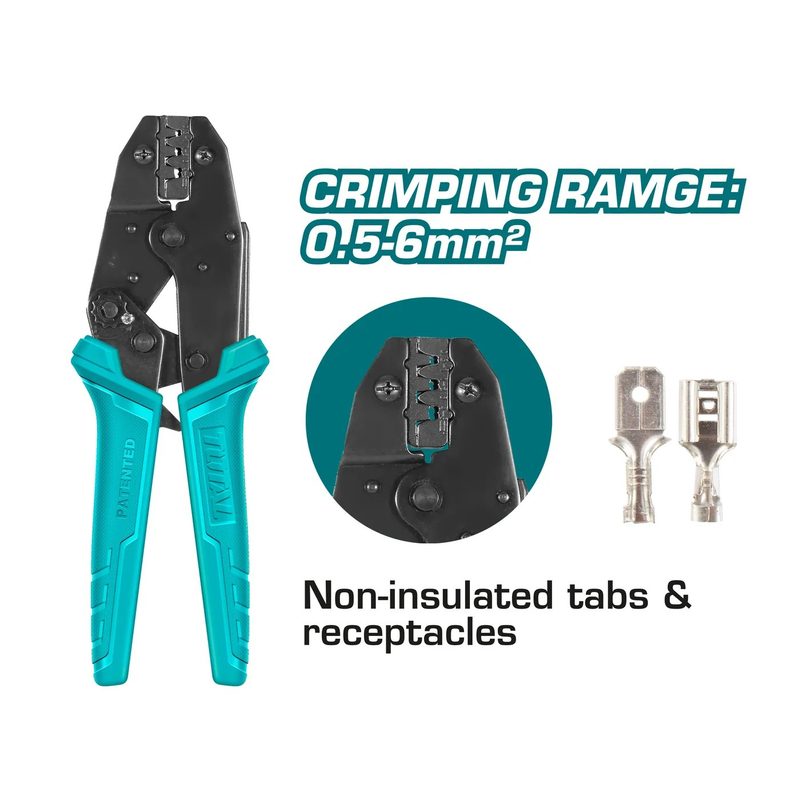 Ratchet Crimping Plier (0.5-6 mm²) for Non-