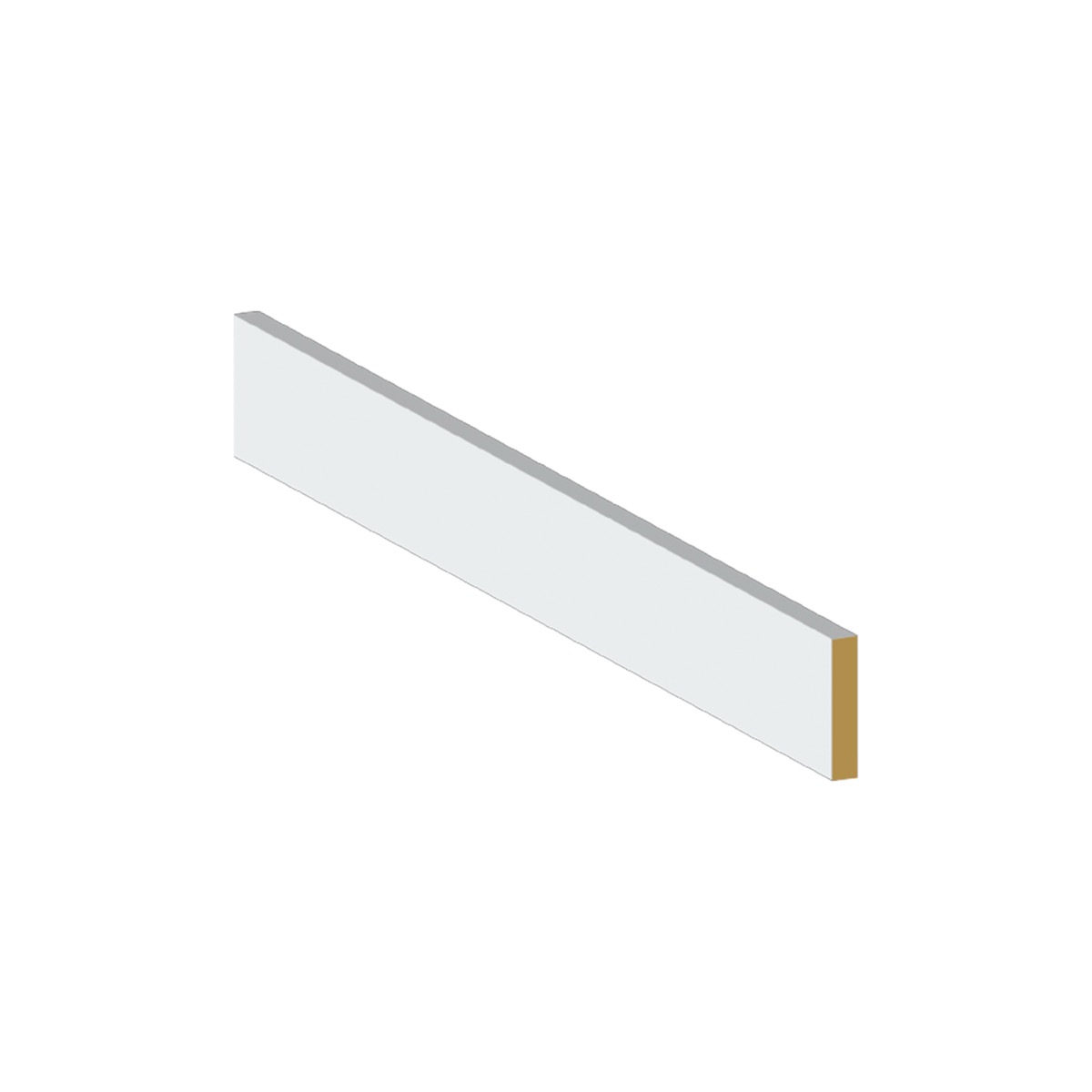 Shoe Moulding Eased Edge Pine Primed (Flat) 1 x - 3/8 x 12 ft