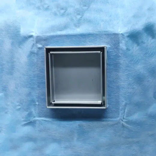 Square Stainless Steel Tile-in Shower Drain W/pe Flange x - 4in