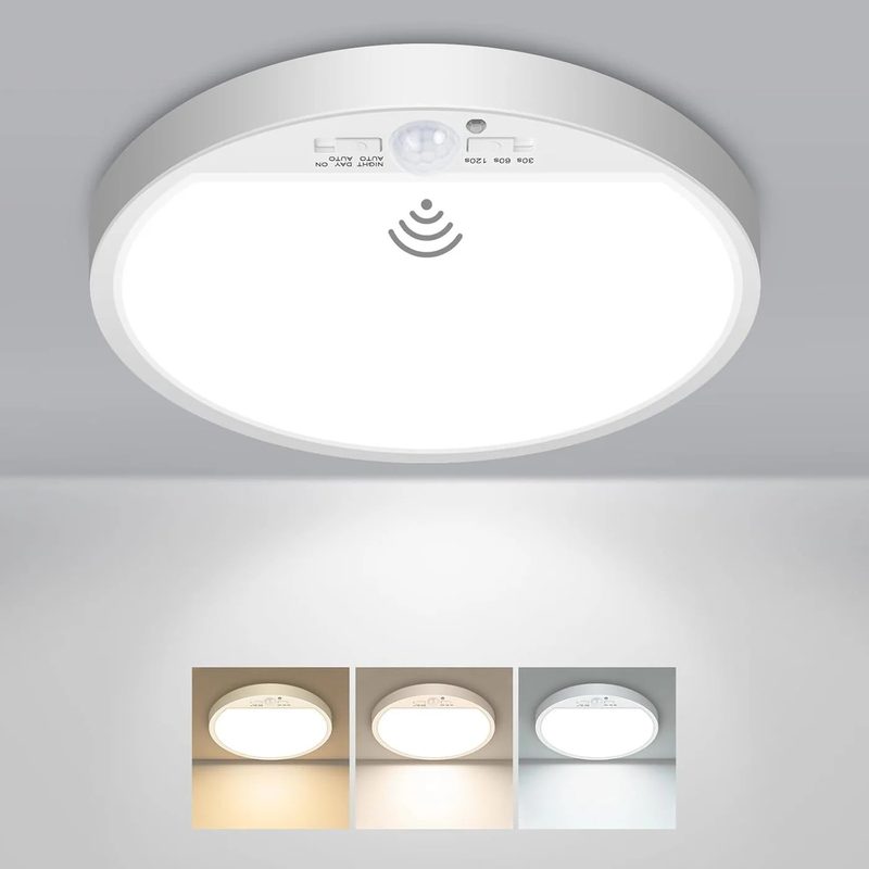 Surface Mount 12W 1000lm 5CCT - 7in, Motion Sensor